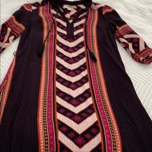 Patterned tunic dress